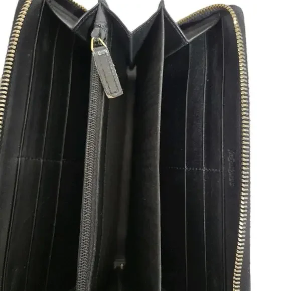 YSL Long Wallet Black Embossed Patent Leather - Picture 8 of 9